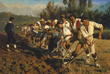 Italienische Landarbeiter